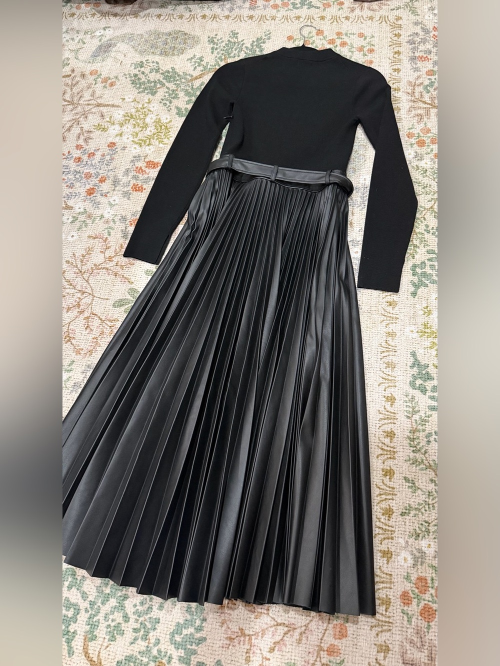 NEW SIMKHAI abilene knit combo midi dress | Black, Small - Picture 10 of 16